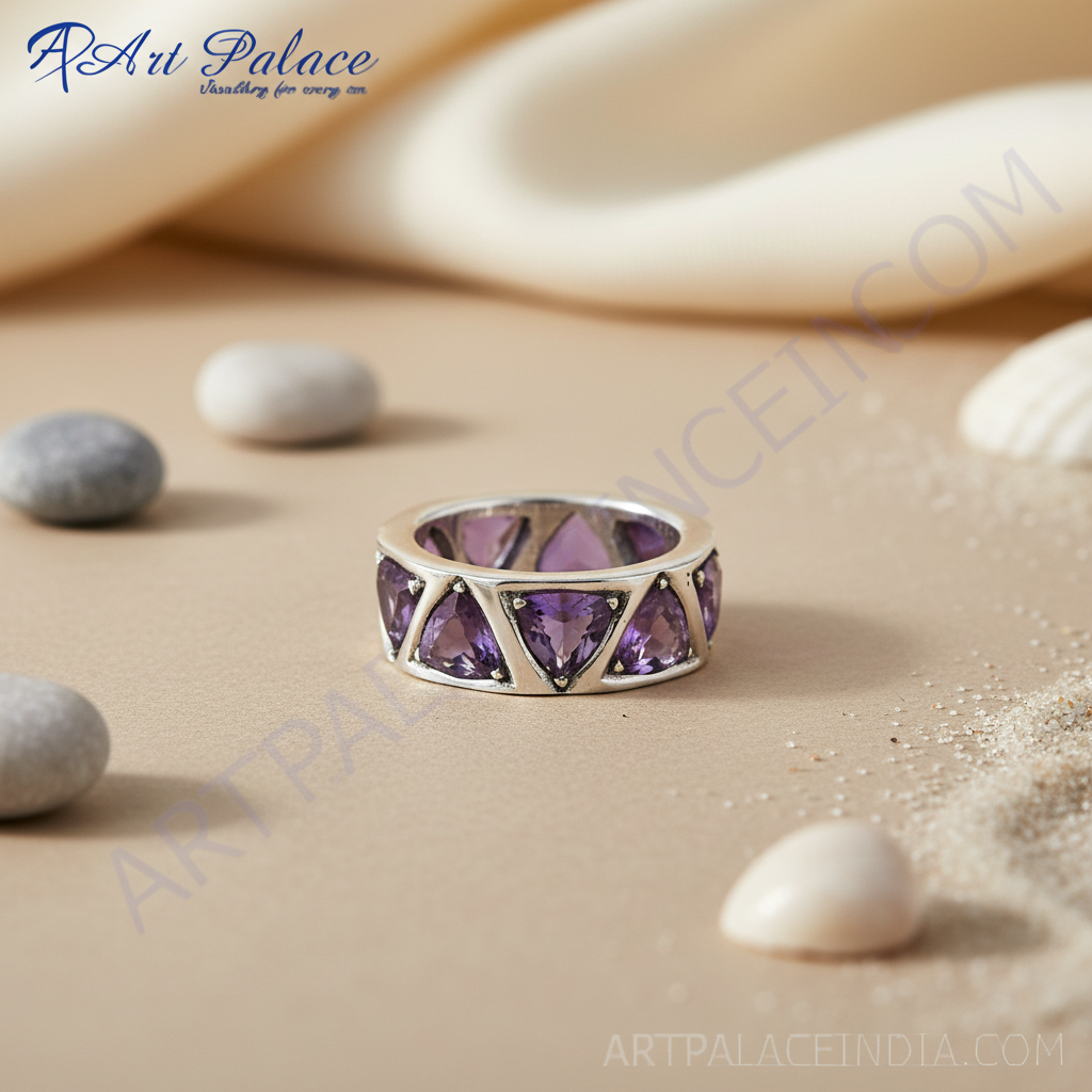 925 Silver Amethyst Ring for Women | Gemstone Jewelry