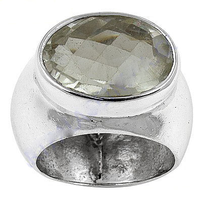925 Silver Faceted Gemstone Ring for Women | Statement Jewelry