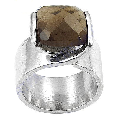 925 Silver Smoky Quartz Ring for Women | Gemstone Jewelry