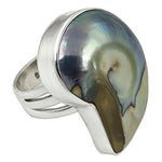 Load image into Gallery viewer, 925 Silver Mother of Pearl Shell Ring for Women | Statement Ring
