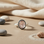 Load image into Gallery viewer, 925 Silver Rose Quartz Ring for Women | Gemstone Jewelry
