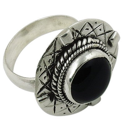 925 Silver Black Onyx Ring for Women | Statement Jewelry