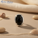 Load image into Gallery viewer, 925 Silver Onyx Ring for Men | Black Gemstone Ring | Gift
