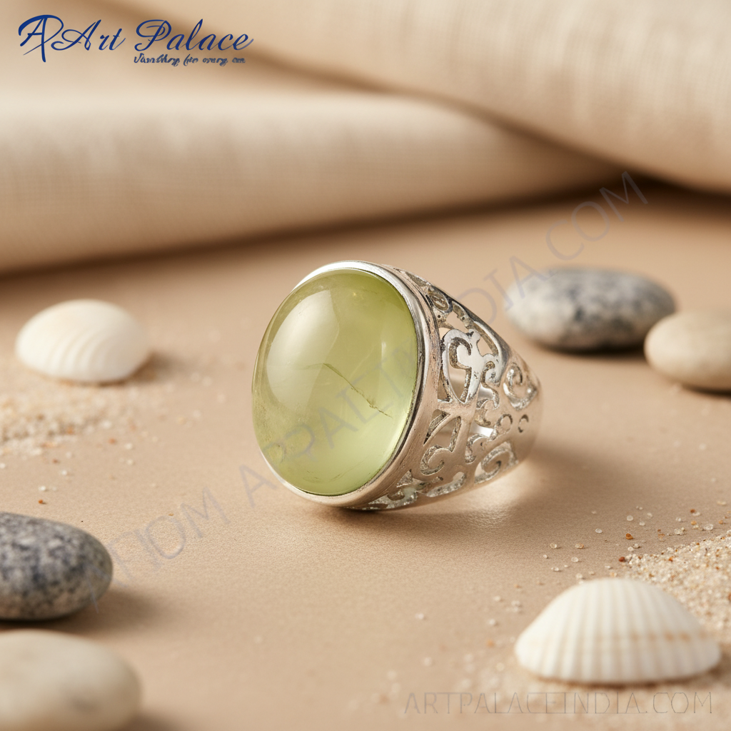 925 Sterling Silver Green Gemstone Ring for Women | Daily Wear