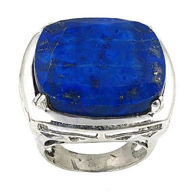 925 Silver Lapis Lazuli Ring for Men | Gemstone Jewelry