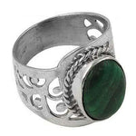 Load image into Gallery viewer, Silver Malachite Ring for Women | Statement Jewelry Gift
