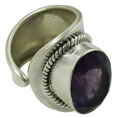 925 Sterling Silver Amethyst Ring for Women | Gemstone Jewelry