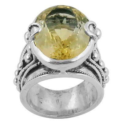 925 Silver Citrine Gemstone Ring for Women | Statement Jewelry