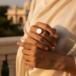 Load image into Gallery viewer, 925 Silver Adjustable Round Ring for Women | Minimalist Jewelry
