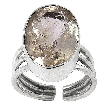 Silver Ring with Smoky Quartz Gemstone for Women | Gift