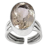Load image into Gallery viewer, Silver Ring with Smoky Quartz Gemstone for Women | Gift
