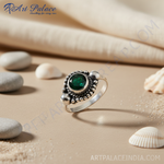 Load image into Gallery viewer, 925 Sterling Silver Green Onyx Ring for Women | Gift Jewelry
