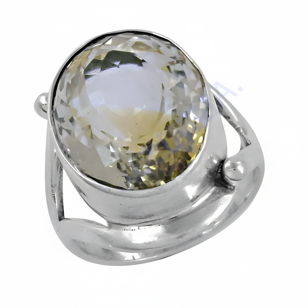 925 Silver Citrine Gemstone Ring for Women | Statement Jewelry
