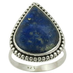 Load image into Gallery viewer, 925 Silver Lapis Lazuli Ring for Women | Teardrop Gemstone Ring
