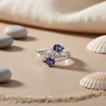 Load image into Gallery viewer, 925 Silver Iolite &amp; White Topaz Ring for Women | Gift Jewelry
