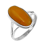 Load image into Gallery viewer, 925 Silver Oval Amber Ring for Women | Gemstone Jewelry
