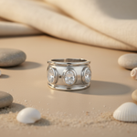Load image into Gallery viewer, Silver Ring with Cubic Zirconia Stones | Women's Fashion Ring
