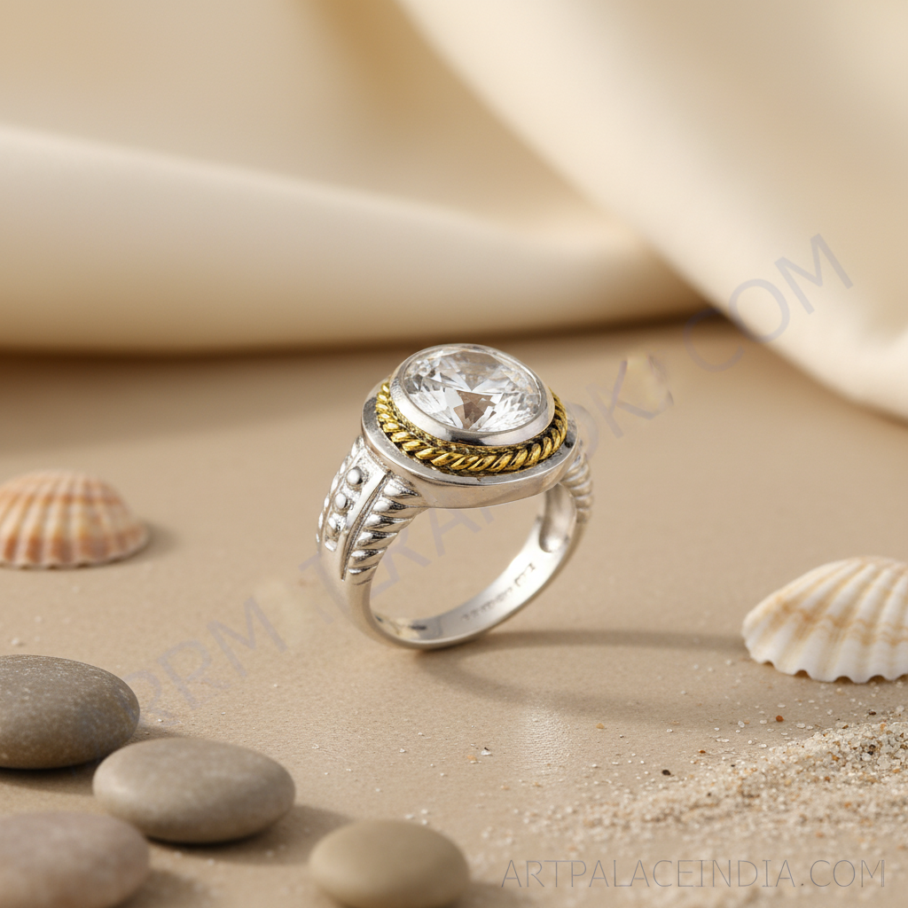 Silver ring with cubic zirconia | women's ring | gift for her