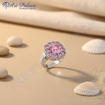 Load image into Gallery viewer, Pink Gemstone Cluster Ring | Sterling Silver Ring for Women
