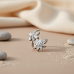 Load image into Gallery viewer, 925 Silver Cubic Zirconia Flower Ear Cuff | Women's Jewelry
