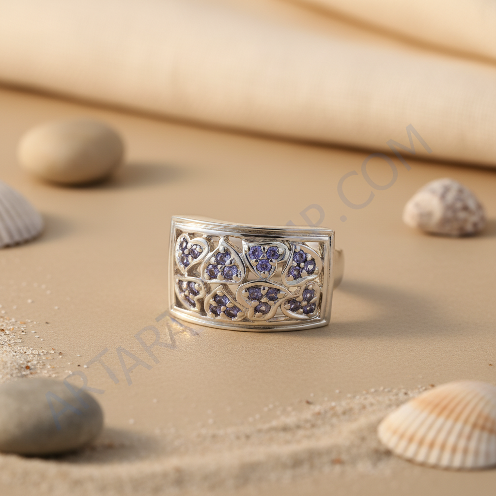 Silver Tanzanite Ring for Women | Gemstone Ring Jewelry