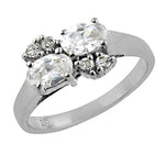 Load image into Gallery viewer, Silver Oval &amp; Round Diamond Ring for Women | Engagement Jewelry
