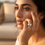 Load image into Gallery viewer, Silver Heart Diamond Ring for Women | Engagement Ring

