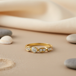 Load image into Gallery viewer, gold plating Ring with Cubic Zirconia Stones for Women | Daily Wear
