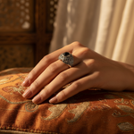 Load image into Gallery viewer, 925 Silver Black Gemstone Ring for Women | Cocktail Jewelry
