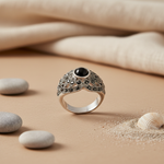 Load image into Gallery viewer, 925 Silver Black Gemstone Ring for Women | Cocktail Jewelry
