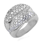 Load image into Gallery viewer, Silver Cubic Zirconia Pave Ring for Women | Cocktail Ring

