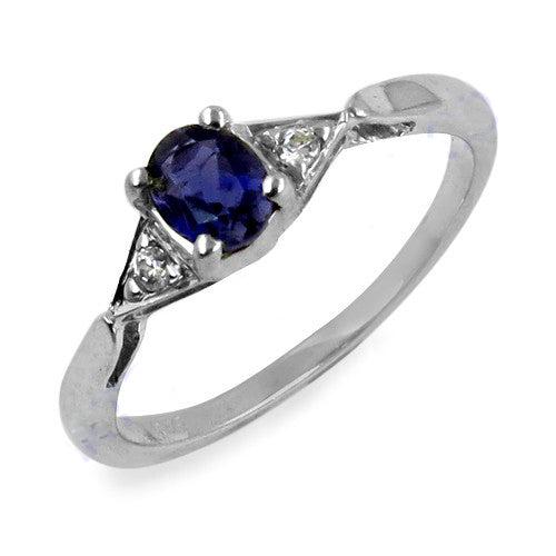 925 Silver Blue Sapphire Ring for Women | Gemstone Jewelry