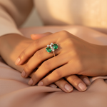Load image into Gallery viewer, 925 Silver Emerald Ring for Women | Gemstone Jewelry
