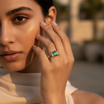 Load image into Gallery viewer, 925 Silver Emerald Ring for Women | Gemstone Jewelry
