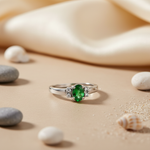 Load image into Gallery viewer, 925 Silver Emerald Ring for Women | Gemstone Jewelry
