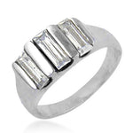 Load image into Gallery viewer, Silver Ring with White CZ Stones | Women's Fashion Jewelry
