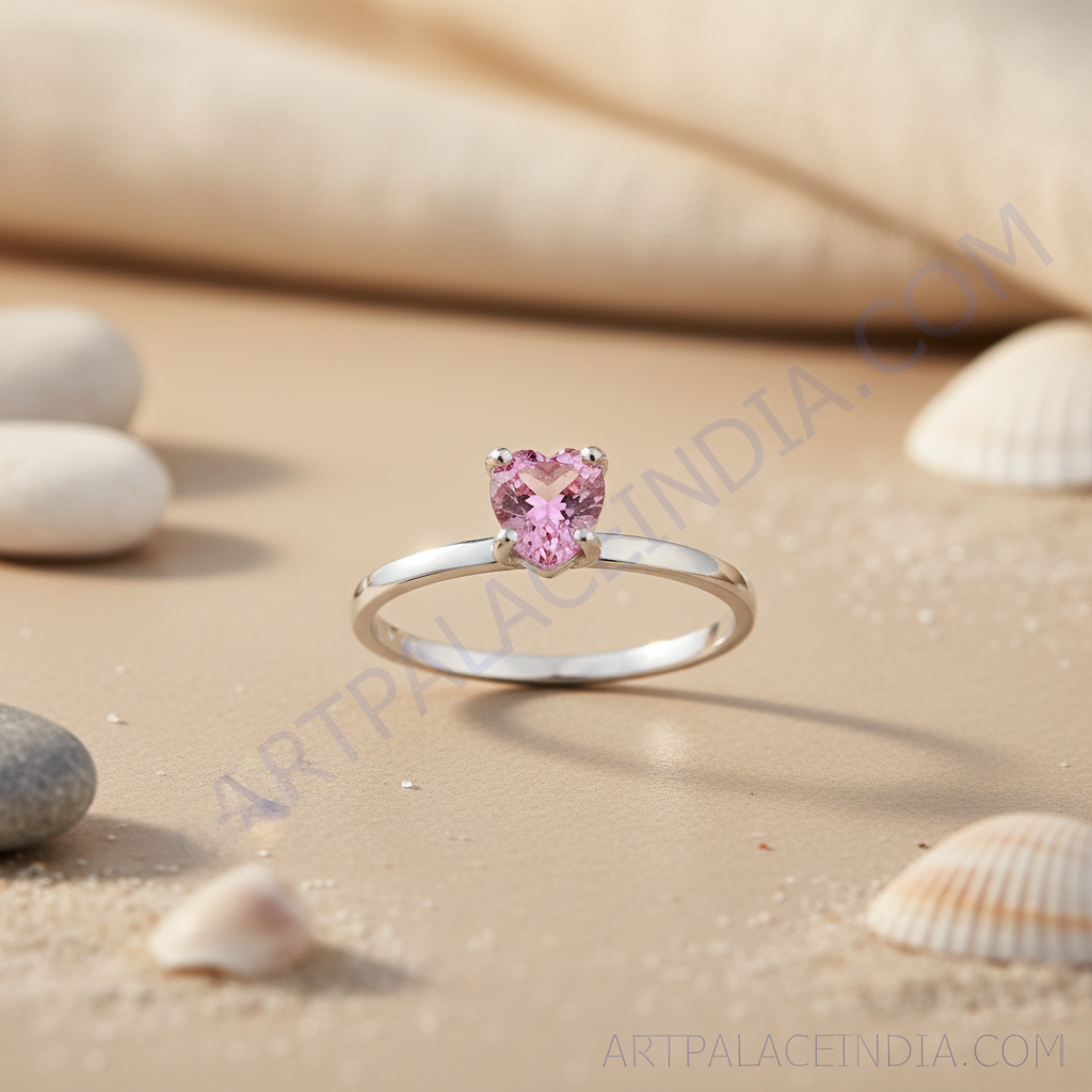 925 Silver Pink Topaz Ring for Women | Gemstone Jewelry