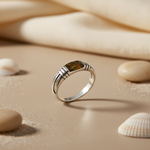 Load image into Gallery viewer, 925 Sterling Silver Ring with Green Stone for Women
