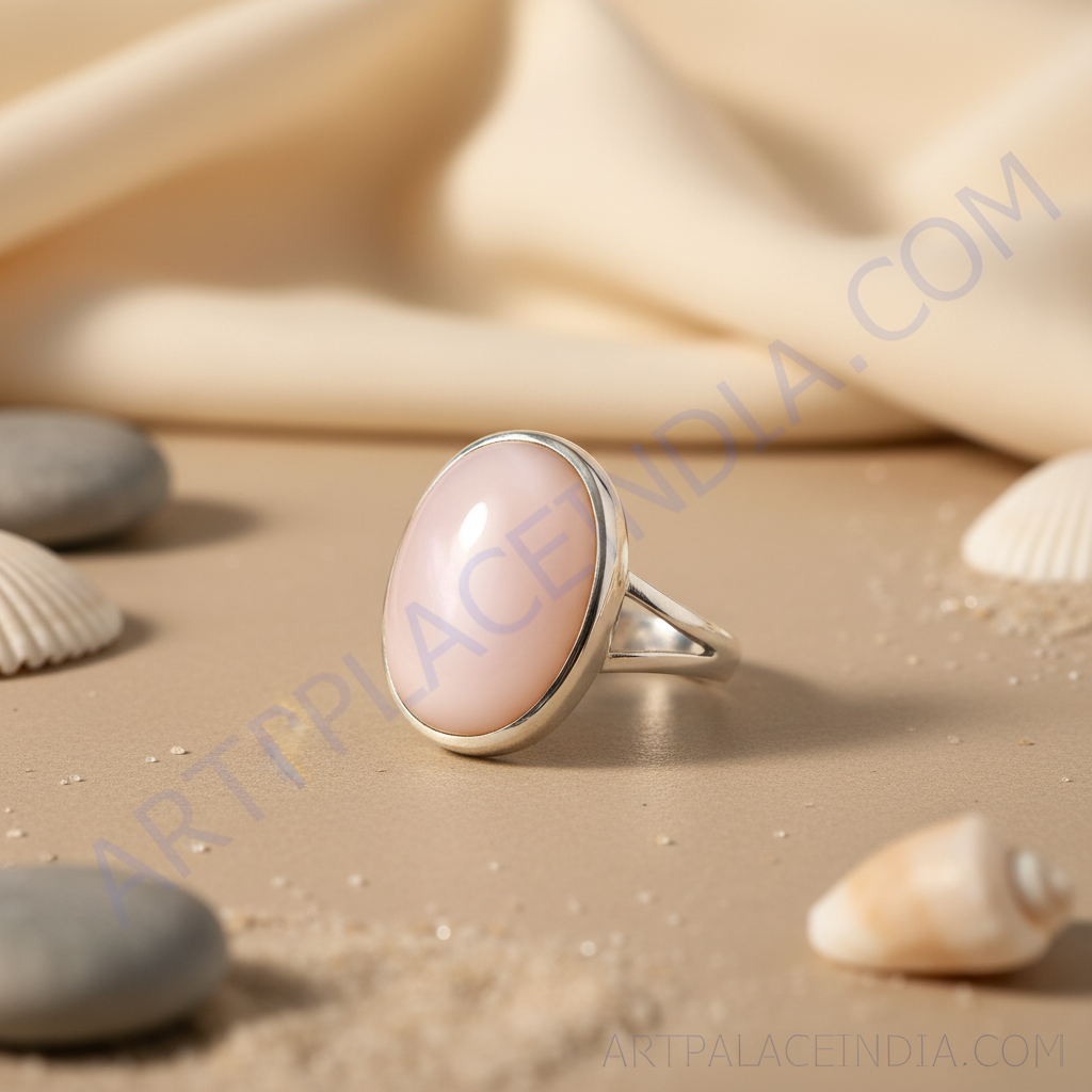 925 Silver Pink Mother of Pearl Ring for Women | Gift