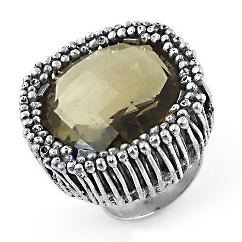 925 Silver Smoky Quartz Ring | Women's Cocktail Ring