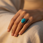 Load image into Gallery viewer, 925 Silver Turquoise Ring for Women | Gemstone Ring
