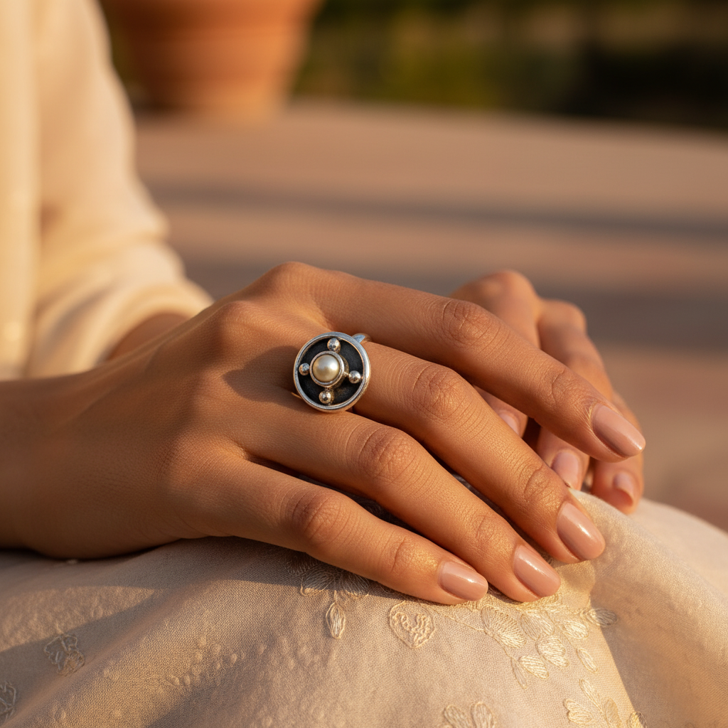 925 Silver Pearl Ring for Women | Minimalist Jewelry