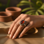 Load image into Gallery viewer, 925 Silver Carnelian Ring for Women | Gemstone Ring
