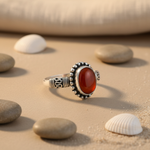 Load image into Gallery viewer, 925 Silver Carnelian Ring for Women | Gemstone Ring
