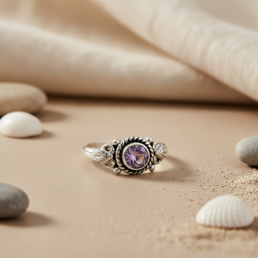 925 Silver Amethyst Ring for Women | Gemstone Jewelry