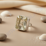 Load image into Gallery viewer, Silver Ring with Citrine Gemstone for Women | Statement Jewelry

