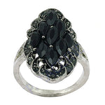 Load image into Gallery viewer, Silver Black Onyx Ring for Women | Cocktail Jewelry Gift
