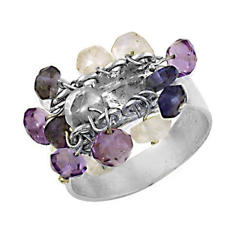 Silver Gemstone Cocktail Ring for Women | Statement Jewelry