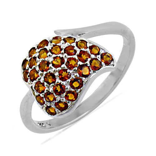 925 silver garnet gemstone ring for women | cocktail ring