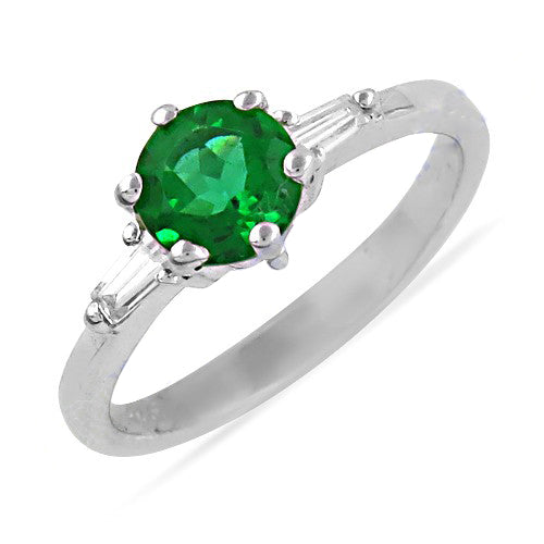 925 Silver Emerald Ring for Women | Gemstone Jewelry Gift